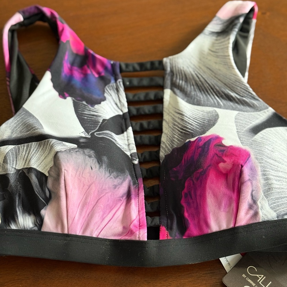 CALIA by Carrie Underwood Pink and Black Bikini for Swim